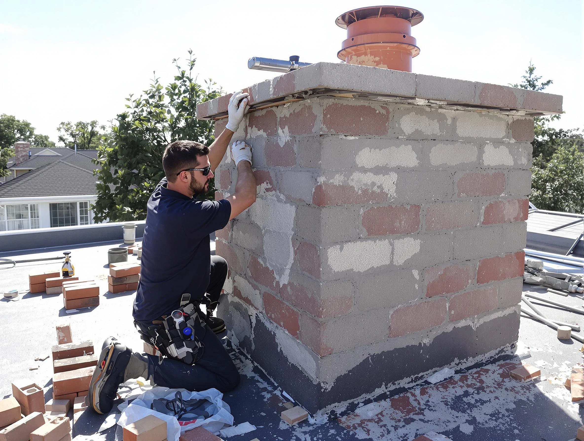 Advanced chimney repair process by Berkeley Chimney Sweep in Berkeley, NJ